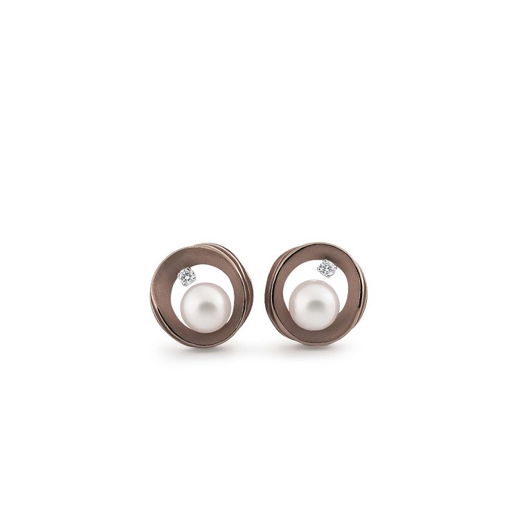 Ohrringe Infinity White