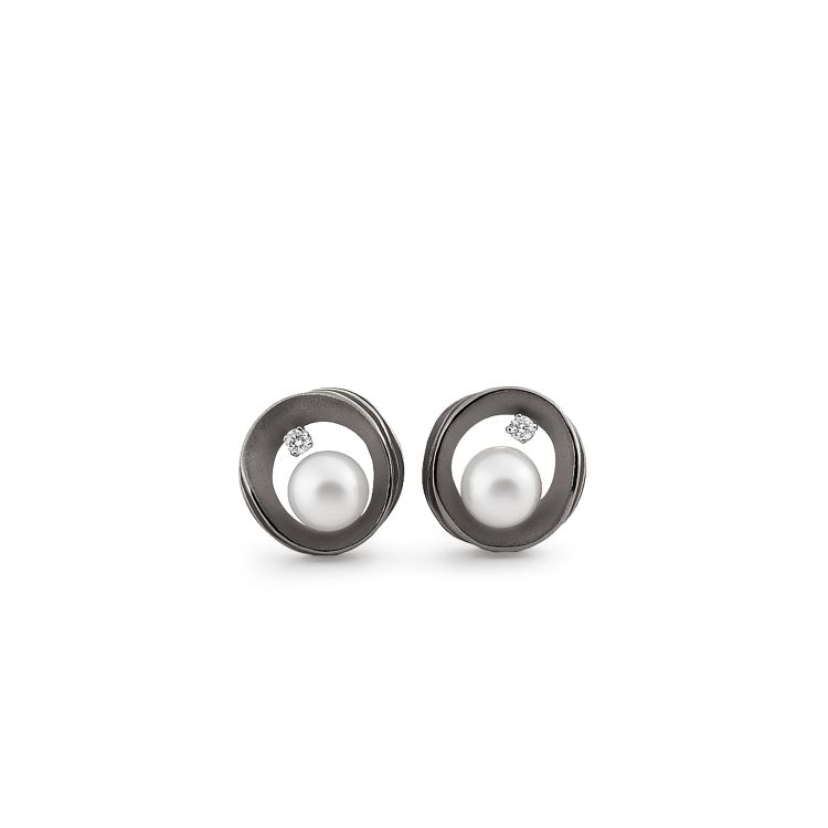 Ohrringe Infinity White