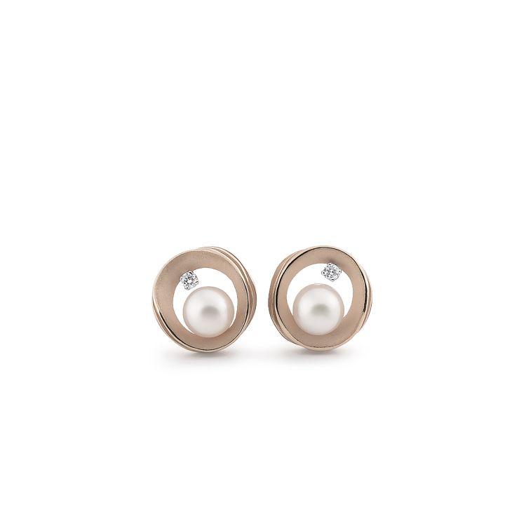 Ohrringe Infinity White